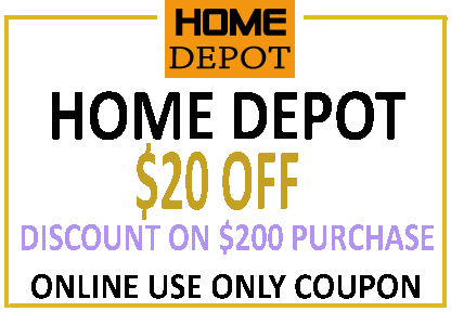 Home Depot $20 Off online